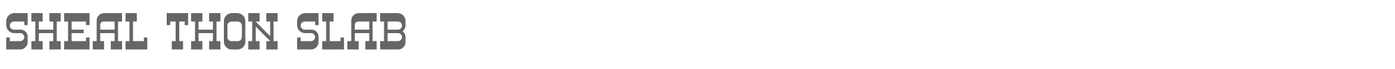 Sample characters Sheal Thon Slab Font